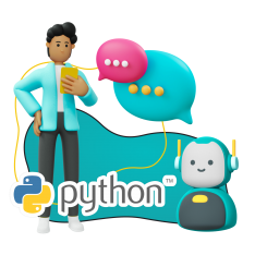 Умный чат-бот на Python - КИБЕРшкола программирования для детей, компьютерные курсы для школьников, начинающих и подростков - KIBERone г. Железногорск