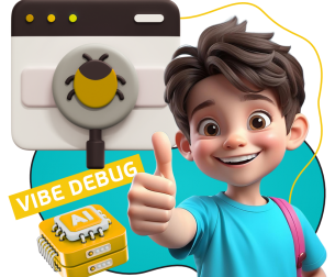 Тестирование & Vibe Debug. Охотники за багами - КИБЕРшкола программирования для детей, компьютерные курсы для школьников, начинающих и подростков - KIBERone г. Железногорск