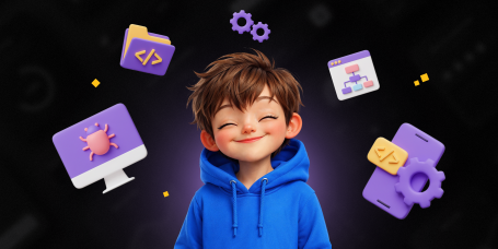 Идеальный сайт с нуля: код, дизайн и AI-помощник - КИБЕРшкола программирования для детей, компьютерные курсы для школьников, начинающих и подростков - KIBERone г. Железногорск